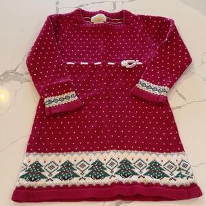 Vintage Cozy Holiday Knit Sweater Dress